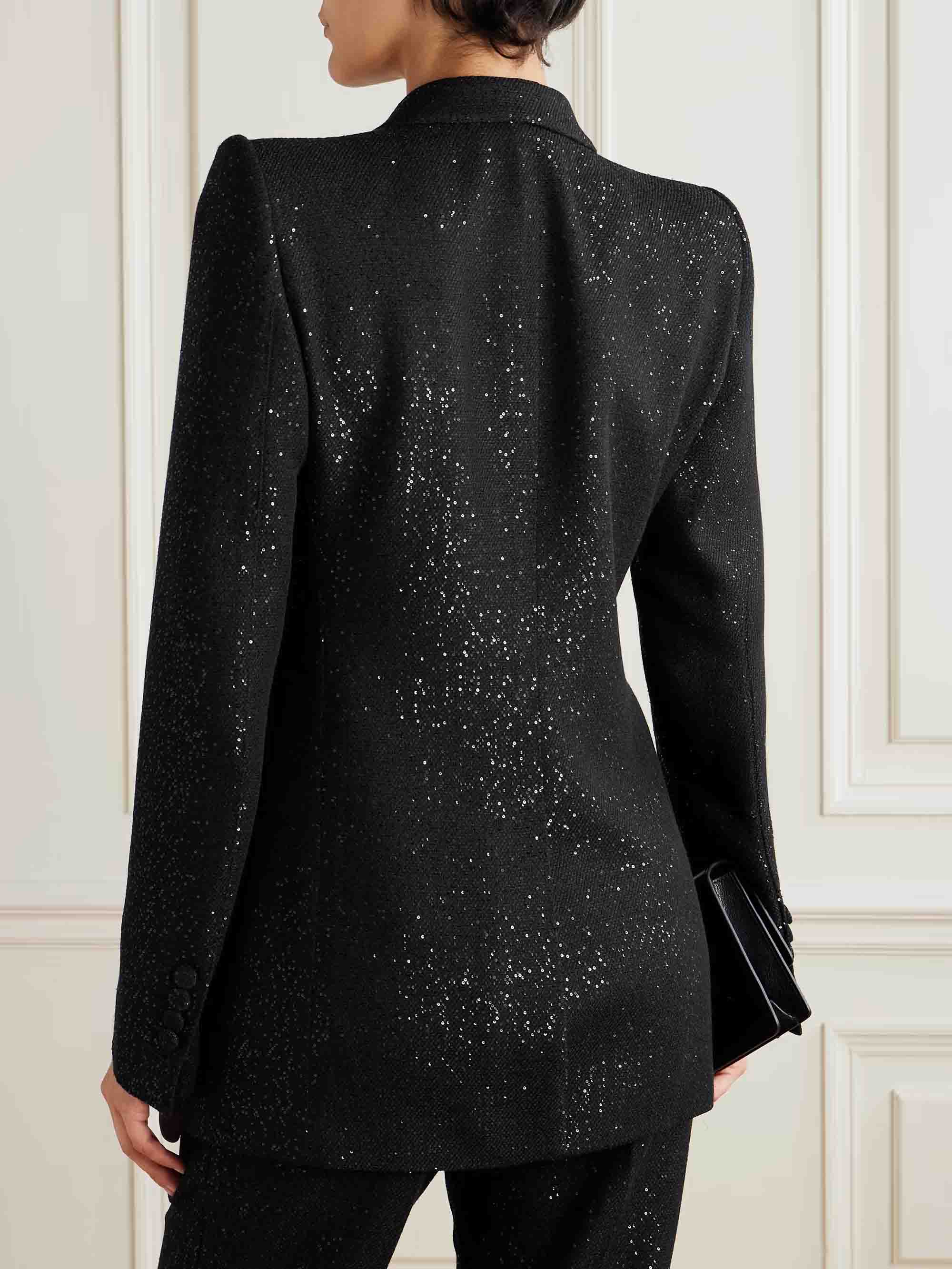 Exquisite Sequin-Embellished Blazer