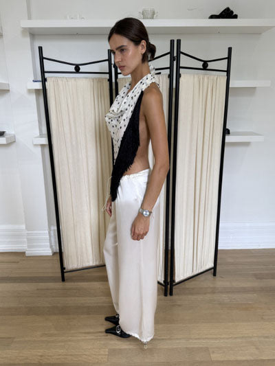 Polka dots Chiffon Fringe Scarf