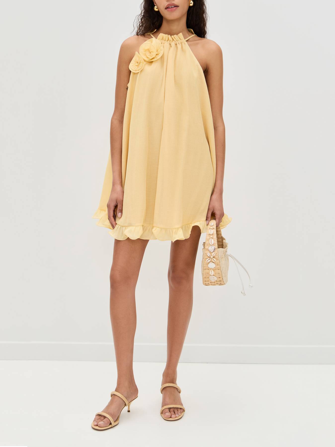 Vacation Style Three-dimensional Flower Dress