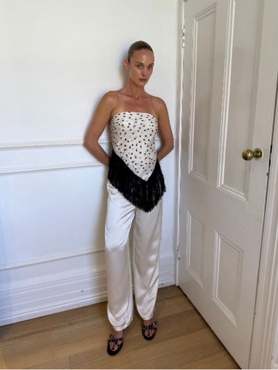 Polka dots Chiffon Fringe Scarf