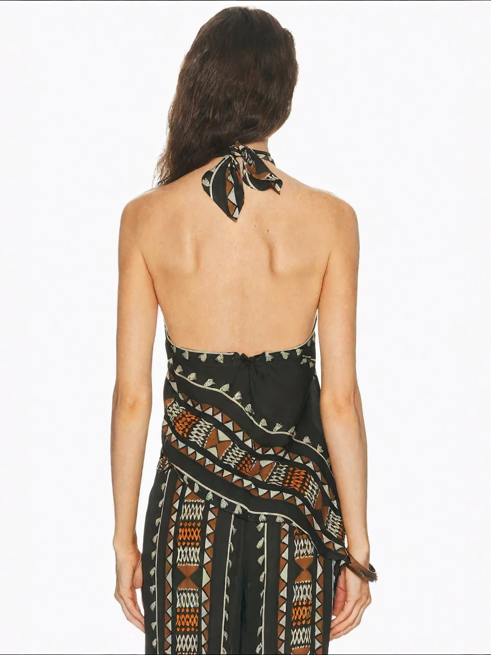 Bohemian Halter Print Wide-Leg Set